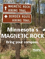Magnetic Rock contains magnetite, a magnetic mineral that will cause your compass needle to spin. This fact, combined with the rock's soaring 60-foot height, makes this site truly impressive.